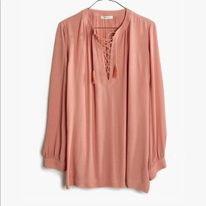 Madewell Lace Up Blouse